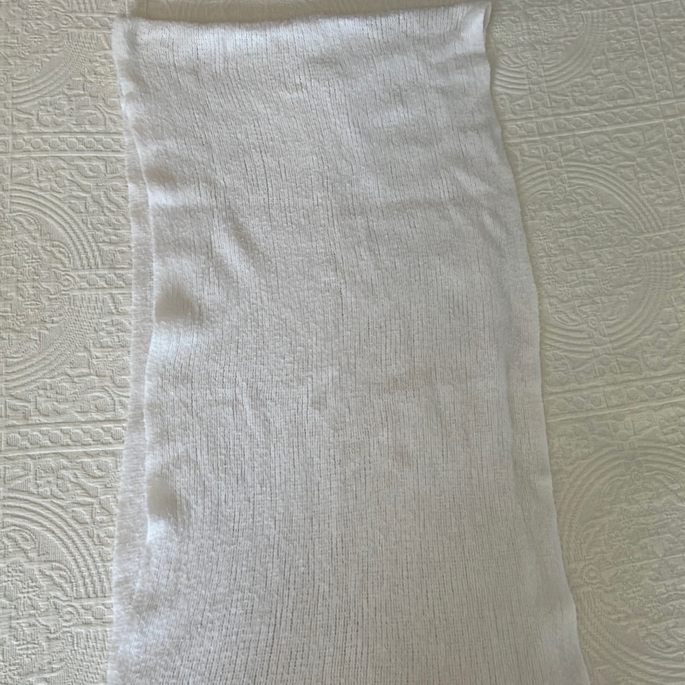 Soft, white scarf